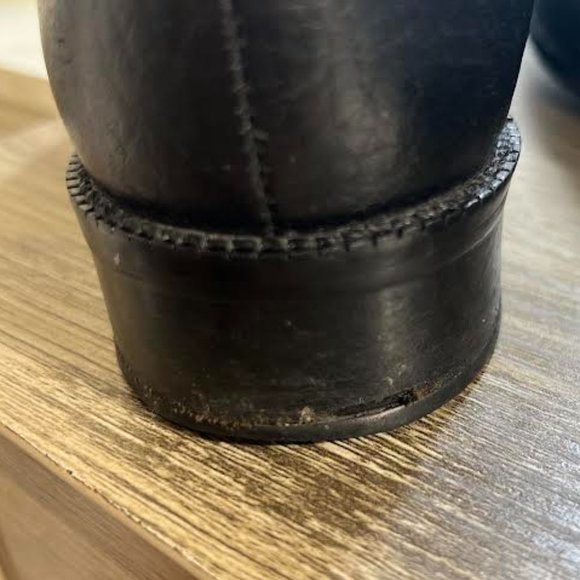 Vintage Talbots Black Leather Ankle Boots - Size 6W - Picture 8 of 9